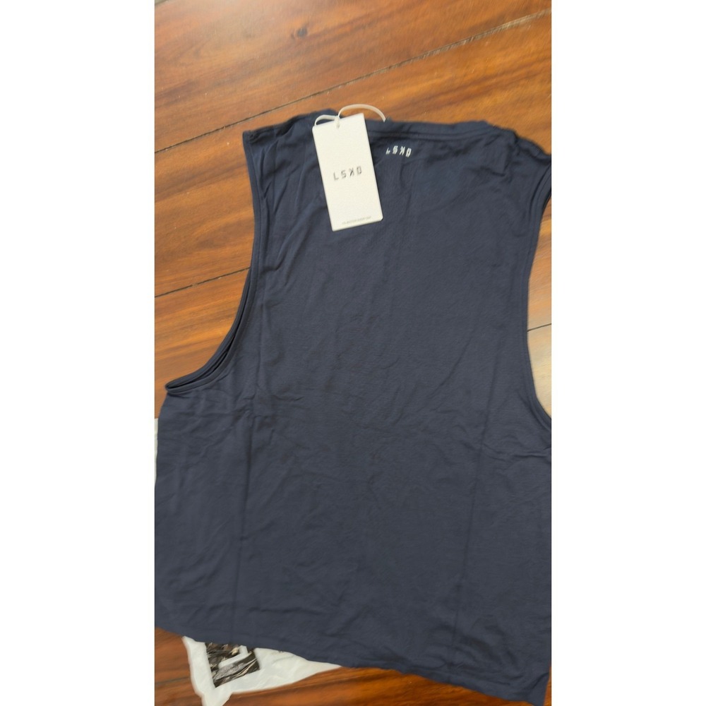 LSKD AeroFLX+ Seamless Muscle Tank Navy 2XL Mens Training Gym New NWT - Picture 11 of 16